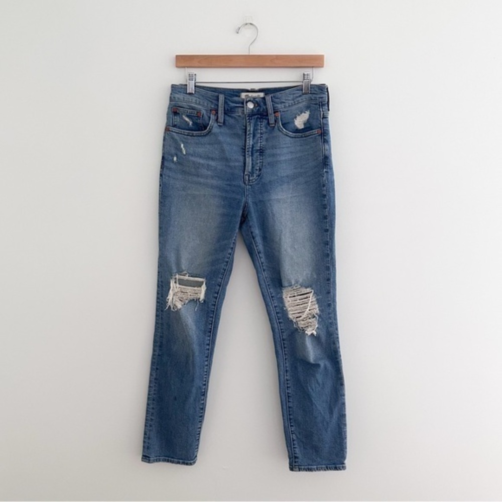 Madewell The Perfect Vintage Jean Distressed Straight Leg Denim Size 26